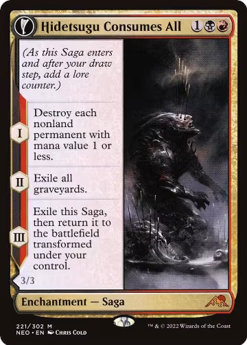 Hidetsugu Consumes All (221), Kamigawa: Neon Dynasty — Magic card price