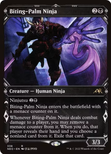 Biting-Palm Ninja (Showcase) (338), Kamigawa: Neon Dynasty — Magic card price