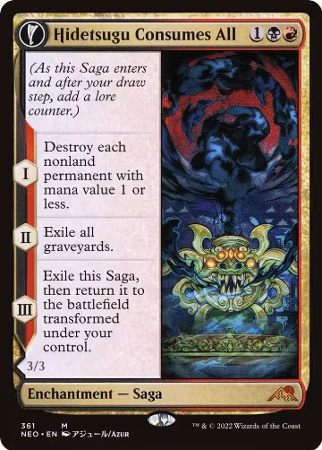 Hidetsugu Consumes All (Showcase) (361), Kamigawa: Neon Dynasty — Magic card price