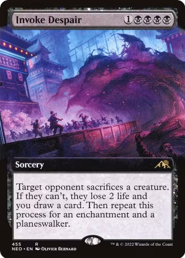 Invoke Despair (Extended Art) (455), Kamigawa: Neon Dynasty — Magic card price