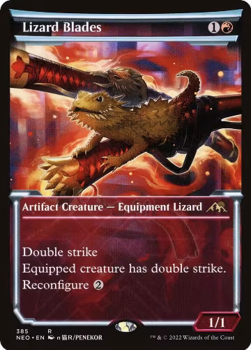 Lizard Blades (Showcase) (385), Kamigawa: Neon Dynasty — Magic card price