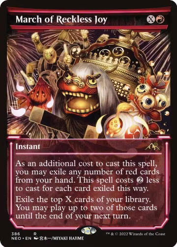 March of Reckless Joy (Showcase) (386), Kamigawa: Neon Dynasty — Magic card price