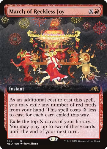 March of Reckless Joy (Extended Art) (469), Kamigawa: Neon Dynasty — Magic card price