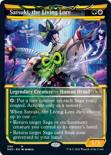 Satsuki, the Living Lore (Showcase) (399), Kamigawa: Neon Dynasty — Magic card price