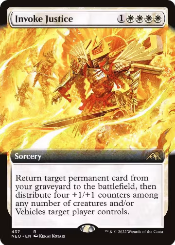 Invoke Justice (Extended Art) (437), Kamigawa: Neon Dynasty — Magic card price