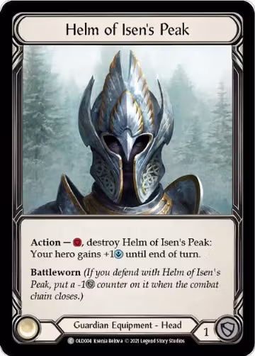 Helm of Isen's Peak (OLD004), Blitz Deck: Tales of Aria - Oldhim — Flesh & Blood card price