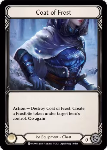 Coat of Frost (OLD005), Blitz Deck: Tales of Aria - Oldhim — Flesh & Blood card price