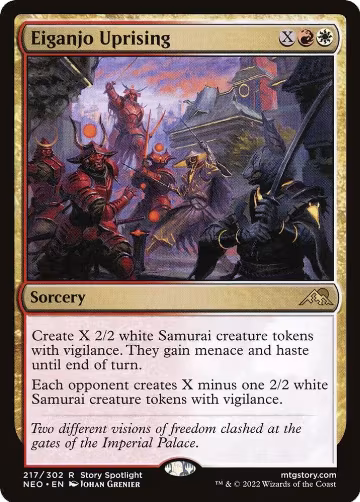 Eiganjo Uprising (217), Kamigawa: Neon Dynasty — Magic card price