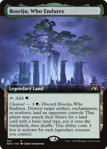 Boseiju, Who Endures (Extended Art) (501), Kamigawa: Neon Dynasty — Magic card price
