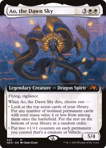 Ao, the Dawn Sky (Extended Art) (433), Kamigawa: Neon Dynasty — Magic card price