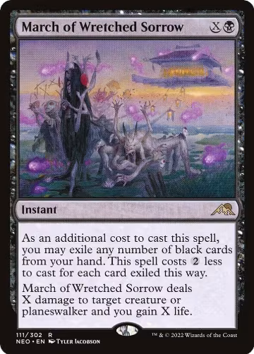 March of Wretched Sorrow (111), Kamigawa: Neon Dynasty — Magic card price