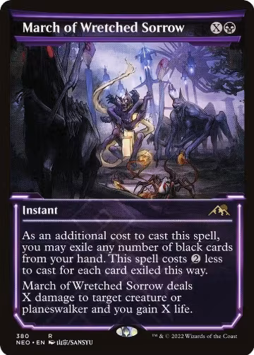 March of Wretched Sorrow (Showcase) (380), Kamigawa: Neon Dynasty — Magic card price