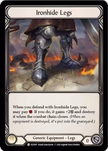 Ironhide Legs (OLD007), Blitz Deck: Tales of Aria - Oldhim — Flesh & Blood card price