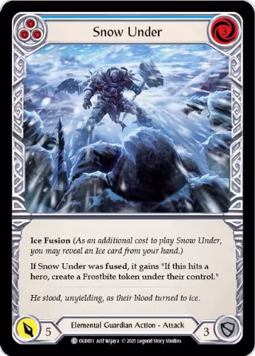 Snow Under (Blue) (OLD011), Blitz Deck: Tales of Aria - Oldhim — Flesh & Blood card price