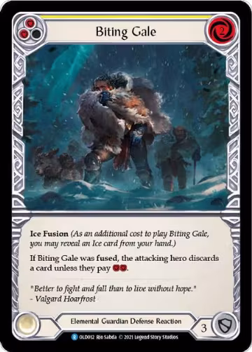 Biting Gale (Yellow) (OLD012), Blitz Deck: Tales of Aria - Oldhim — Flesh & Blood card price