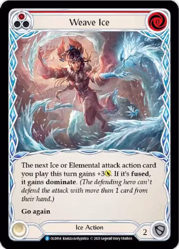 Weave Ice (Red) (OLD014), Blitz Deck: Tales of Aria - Oldhim — Flesh & Blood card price