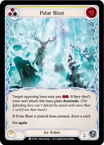 Polar Blast (Yellow) (OLD015), Blitz Deck: Tales of Aria - Oldhim — Flesh & Blood card price