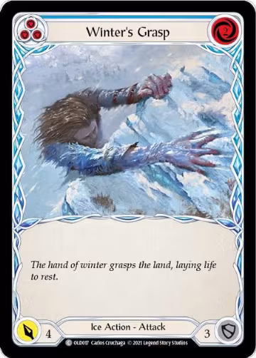 Winter's Grasp (Blue) (OLD017), Blitz Deck: Tales of Aria - Oldhim — Flesh & Blood card price