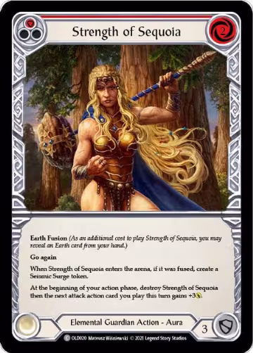 Strength of Sequoia (Red) (OLD020), Blitz Deck: Tales of Aria - Oldhim — Flesh & Blood card price
