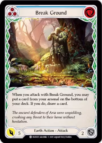 Break Ground (Blue) (OLD025), Blitz Deck: Tales of Aria - Oldhim — Flesh & Blood card price