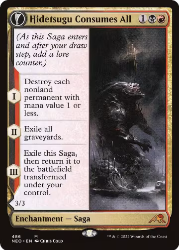 Hidetsugu Consumes All (Extended Art) (486), Kamigawa: Neon Dynasty — Magic card price
