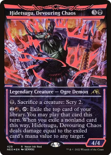 Hidetsugu, Devouring Chaos (Neon Red) (429), Kamigawa: Neon Dynasty — Magic card price