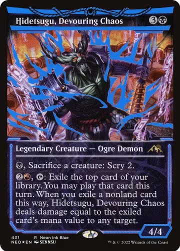 Hidetsugu, Devouring Chaos (Neon Blue) (431), Kamigawa: Neon Dynasty — Magic card price