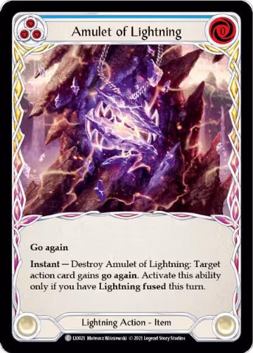 Amulet of Lightning (LXI021), Blitz Deck: Tales of Aria - Lexi — Flesh & Blood card price