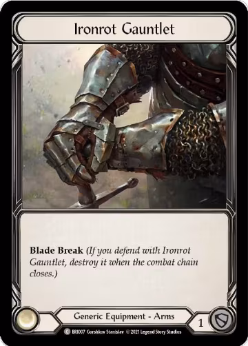 Ironrot Gauntlet (BRI007), Blitz Deck: Tales of Aria - Briar — Flesh & Blood card price