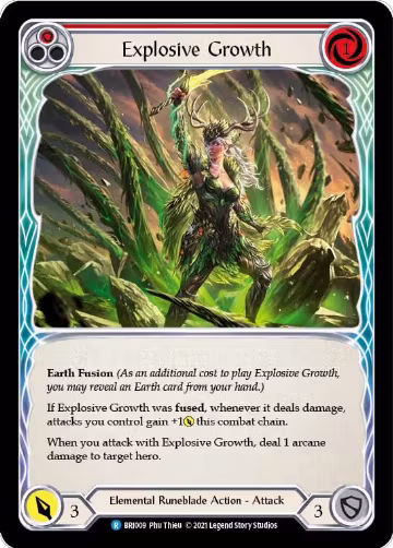 Explosive Growth (Red) (BRI009), Blitz Deck: Tales of Aria - Briar — Flesh & Blood card price