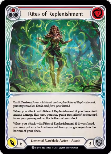 Rites of Replenishment (Red) (BRI010), Blitz Deck: Tales of Aria - Briar — Flesh & Blood card price