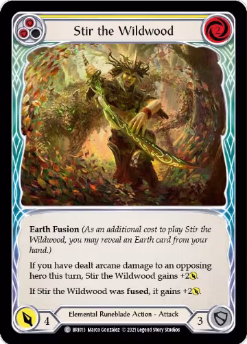 Stir the Wildwood (Yellow) (BRI013), Blitz Deck: Tales of Aria - Briar — Flesh & Blood card price