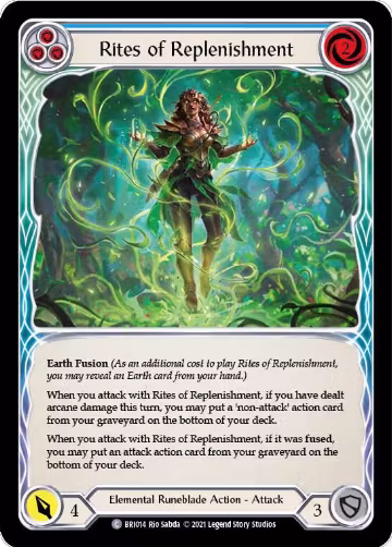 Rites of Replenishment (Blue) (BRI014), Blitz Deck: Tales of Aria - Briar — Flesh & Blood card price