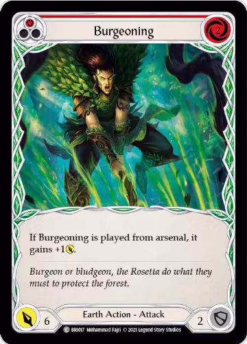 Burgeoning (Red) (BRI017), Blitz Deck: Tales of Aria - Briar — Flesh & Blood card price