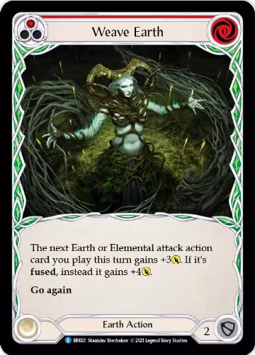 Weave Earth (Red) (BRI021), Blitz Deck: Tales of Aria - Briar — Flesh & Blood card price