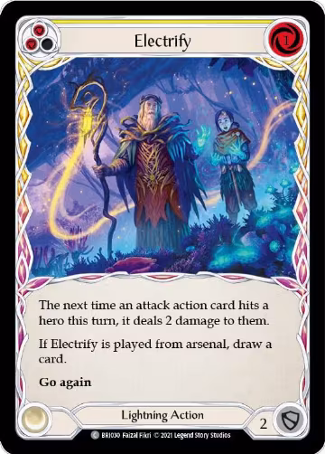 Electrify (Yellow) (BRI030), Blitz Deck: Tales of Aria - Briar — Flesh & Blood card price