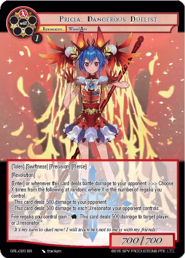 Pricia, Dangerous Duelist (GRL-020), Game of Gods: Reloaded — Force of Will card price