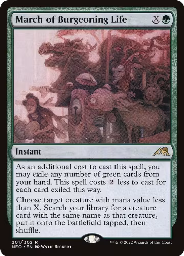 March of Burgeoning Life (201), Kamigawa: Neon Dynasty — Magic card price