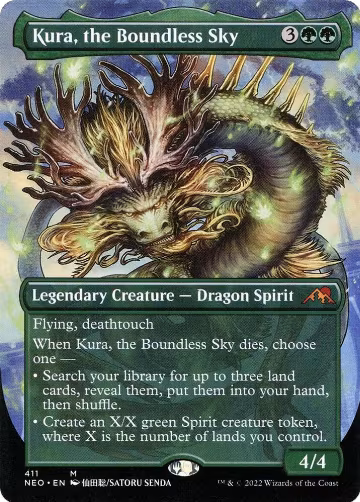 Kura, the Boundless Sky (Borderless) (411), Kamigawa: Neon Dynasty — Magic card price