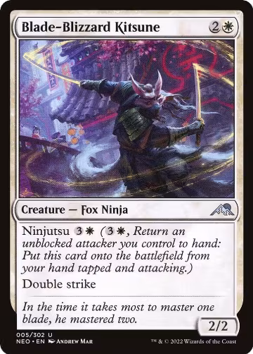 Blade-Blizzard Kitsune (5), Kamigawa: Neon Dynasty — Magic card price