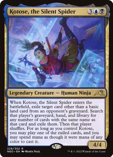 Kotose, the Silent Spider (228), Kamigawa: Neon Dynasty — Magic card price