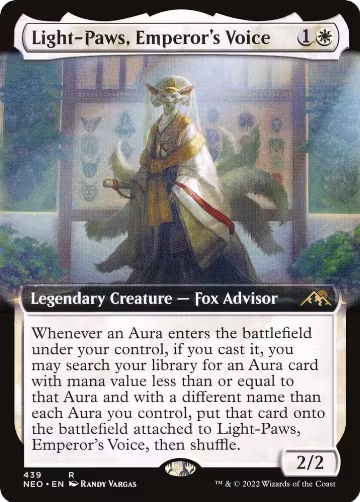 Light-Paws, Emperor's Voice (Extended Art) (439), Kamigawa: Neon Dynasty — Magic card price