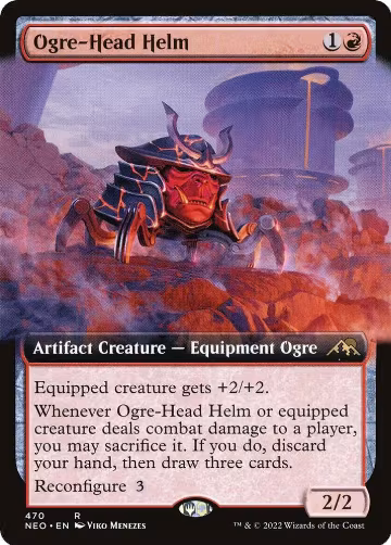 Ogre-Head Helm (Extended Art) (470), Kamigawa: Neon Dynasty — Magic card price