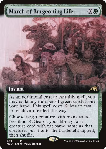 March of Burgeoning Life (Extended Art) (479), Kamigawa: Neon Dynasty — Magic card price