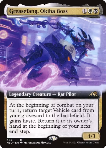 Greasefang, Okiba Boss (Extended Art) (485), Kamigawa: Neon Dynasty — Magic card price