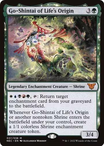 Go-Shintai of Life's Origin (37), Commander: Kamigawa: Neon Dynasty — Magic card price