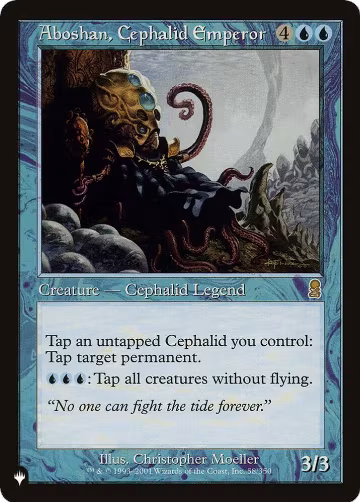 Aboshan, Cephalid Emperor (58/350), The List Reprints — Magic card price