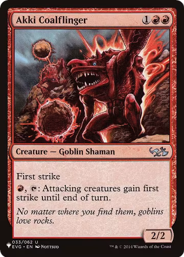 Akki Coalflinger (033/062), The List Reprints — Magic card price