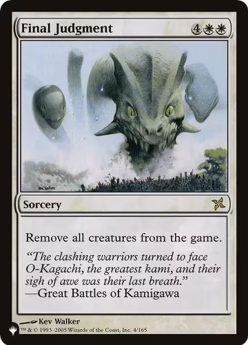 Final Judgment (4/165), The List Reprints — Magic card price