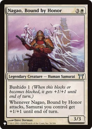 Nagao, Bound by Honor (36/306), The List Reprints — Magic card price